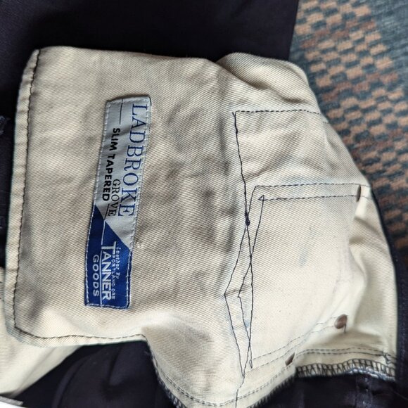 Tellason Ladybroke Grove Navy Duck Size 34 Selvedge - Picture 7 of 7